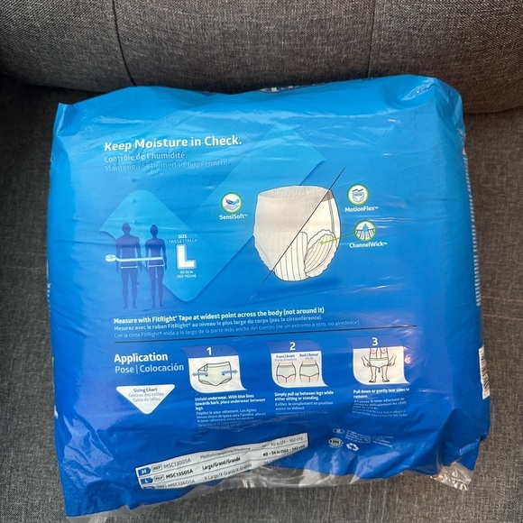 NEW FitRight Underwear Adult Extra Diapers Briefs 20Ct Size L Waist 40"-56" - Picture 4 of 4